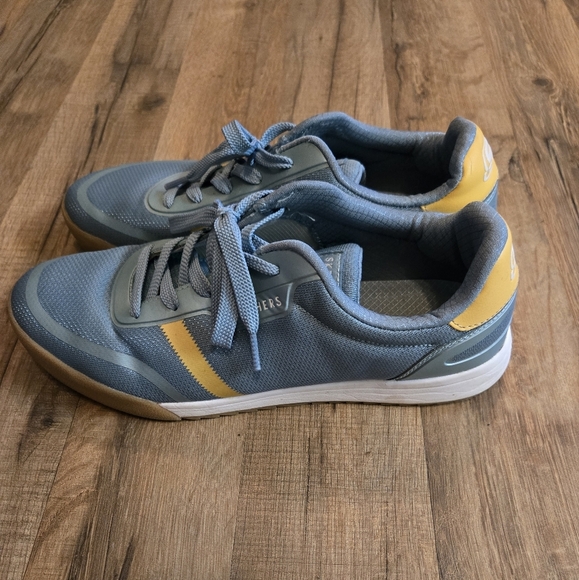 Skechers Air Cooled Memory Foam blue/yellow Womens Size 9 - Picture 3 of 6